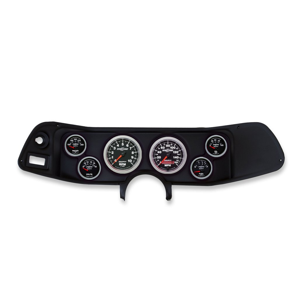 AutoMeter GAUGE KIT, 6 PC, CAMARO 70-78, TACH/MPH/FUEL/OILP/WTMP/VOLT, SPORT-COMP II