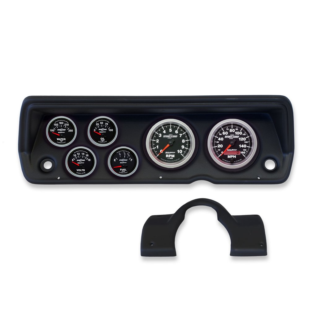 AutoMeter GAUGE KIT, 6 PC, CAMARO 79-81, TACH/MPH/FUEL/OILP/WTMP/VOLT, SPORT-COMP II