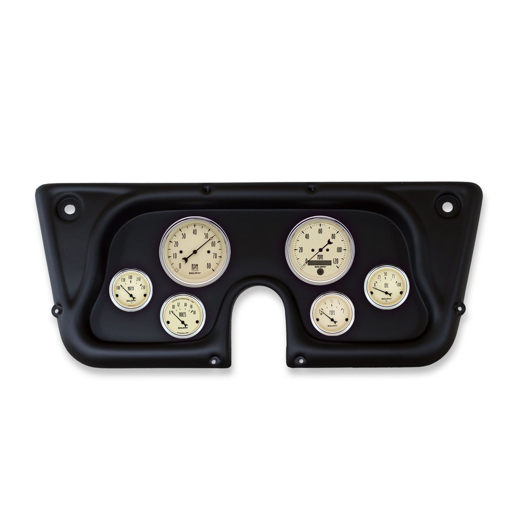 AutoMeter GAUGE KIT, 6 PC, CHEVY TRK C/K/K5/SUBRBN 67-72, TACH/MPH/FUEL/OILP/WTMP/VOLT, ANTIQUE BEIGE