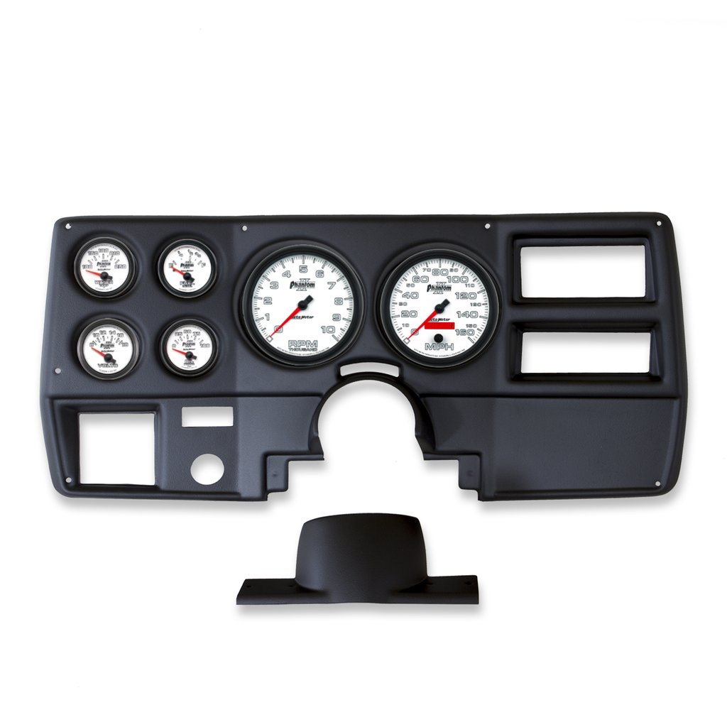 AutoMeter GAUGE KIT, 6 PC, CHEVY TRUCK/SUBURBAN 73-83, TACH/MPH/FUEL/OILP/WTMP/VOLT, PHANTOM II