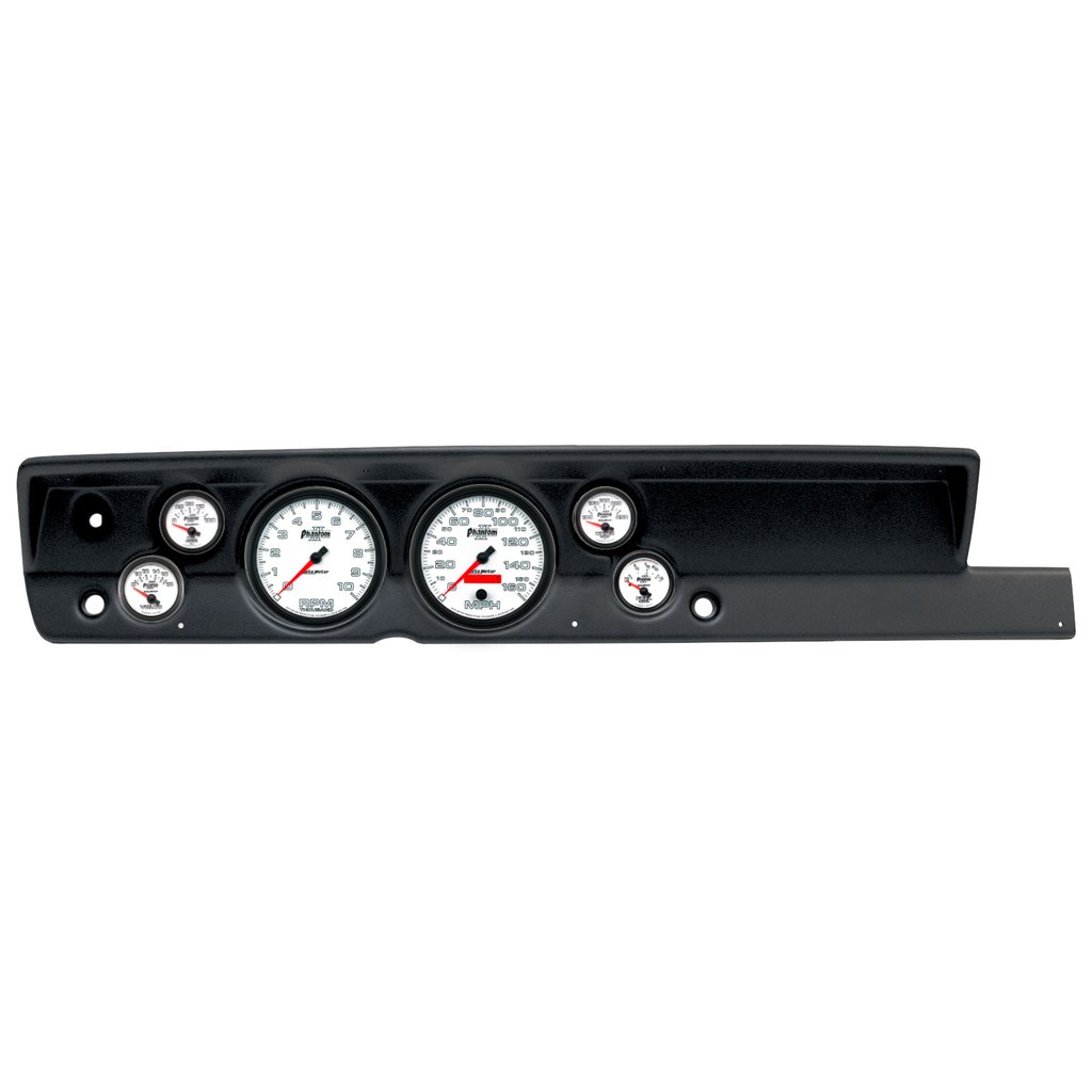 AutoMeter GAUGE KIT, 6 PC, (5" X2, 2 1/16" X4), PLYM CUDA NO HEAT 67-69, PHANTOM II