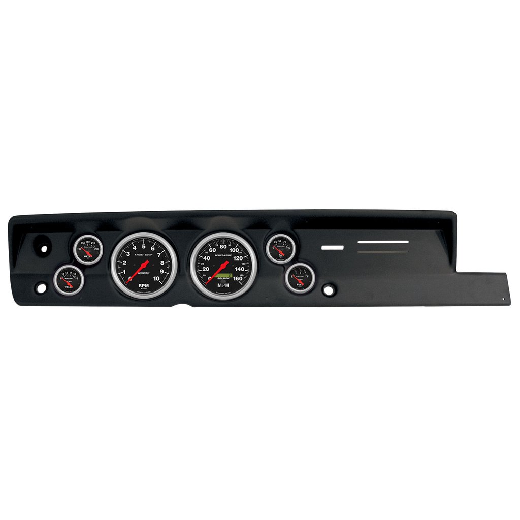 AutoMeter GAUGE KIT, 6 PC, (5" X2, 2 1/16" X4), PLYM CUDA HEAT 67-69, SPORT-COMP