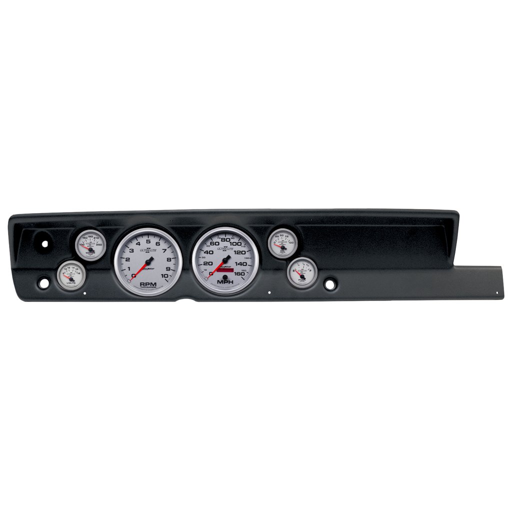 AutoMeter GAUGE KIT, 6 PC, (5" X2, 2 1/16" X4), PLYM CUDA NO HEAT 67-69, ULTRA-LITE II