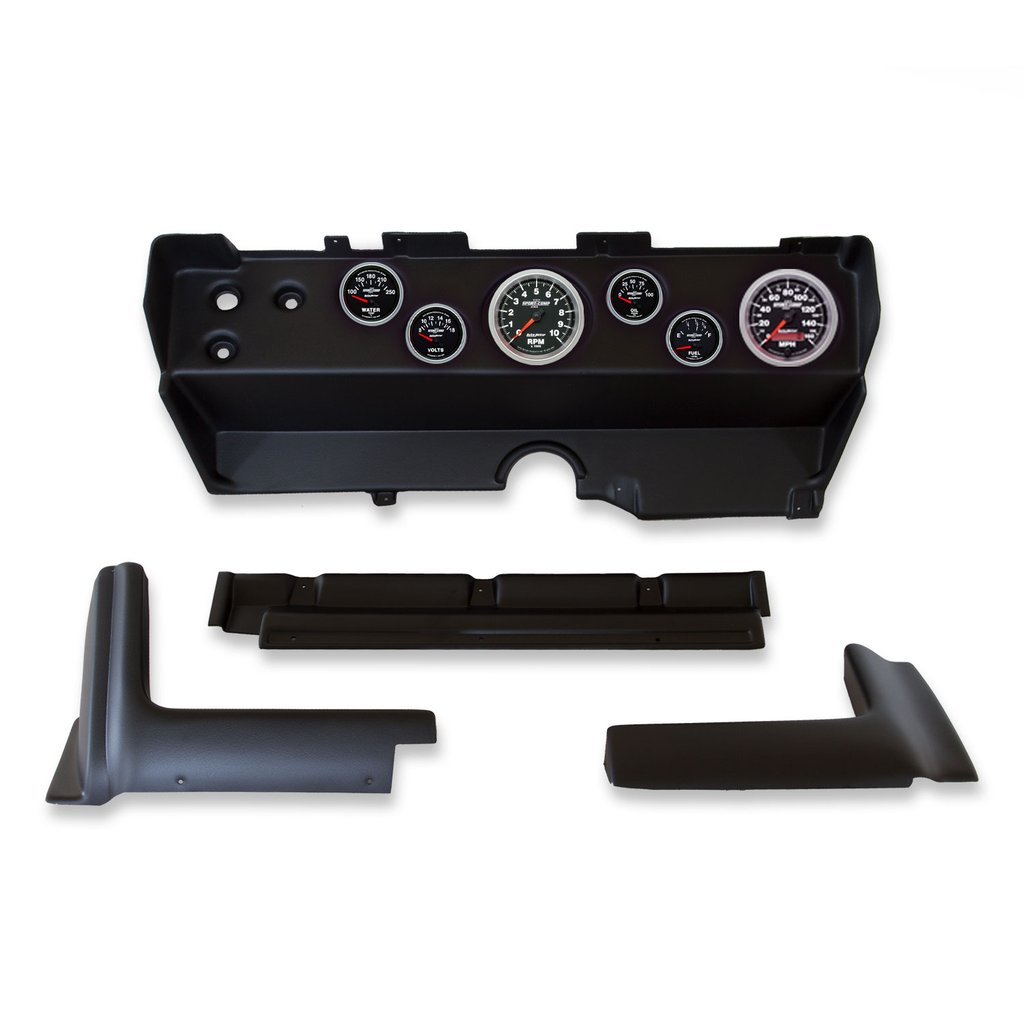 AutoMeter GAUGE KIT, 6 PC, EBODY/CUDA/CHALLENGER 70-74, TACH/MPH/FUEL/OILP/WTMP/VOLT, SPORT-COMP II