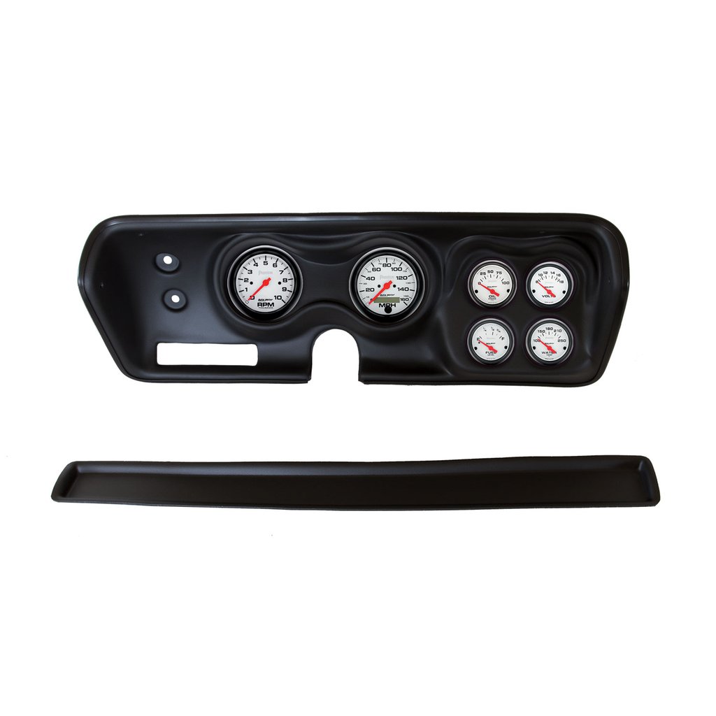 AutoMeter GAUGE KIT, 6 PC, BBODY/CHRGR/GTX/RDRNR/SAT 71-74, RPM/MPH/FUEL/OILP/WTMP/BAT, PHANTOM