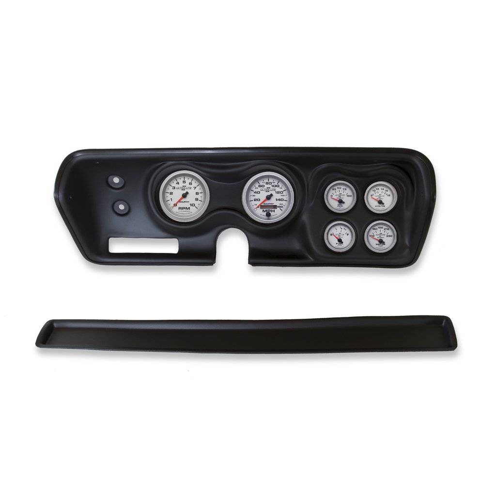 AutoMeter GAUGE KIT, 6 PC, BBODY/CHRGR/GTX/RDRNR/SAT 71-74, RPM/MPH/FUEL/OILP/WTMP/BAT, ULTRA-LITE II