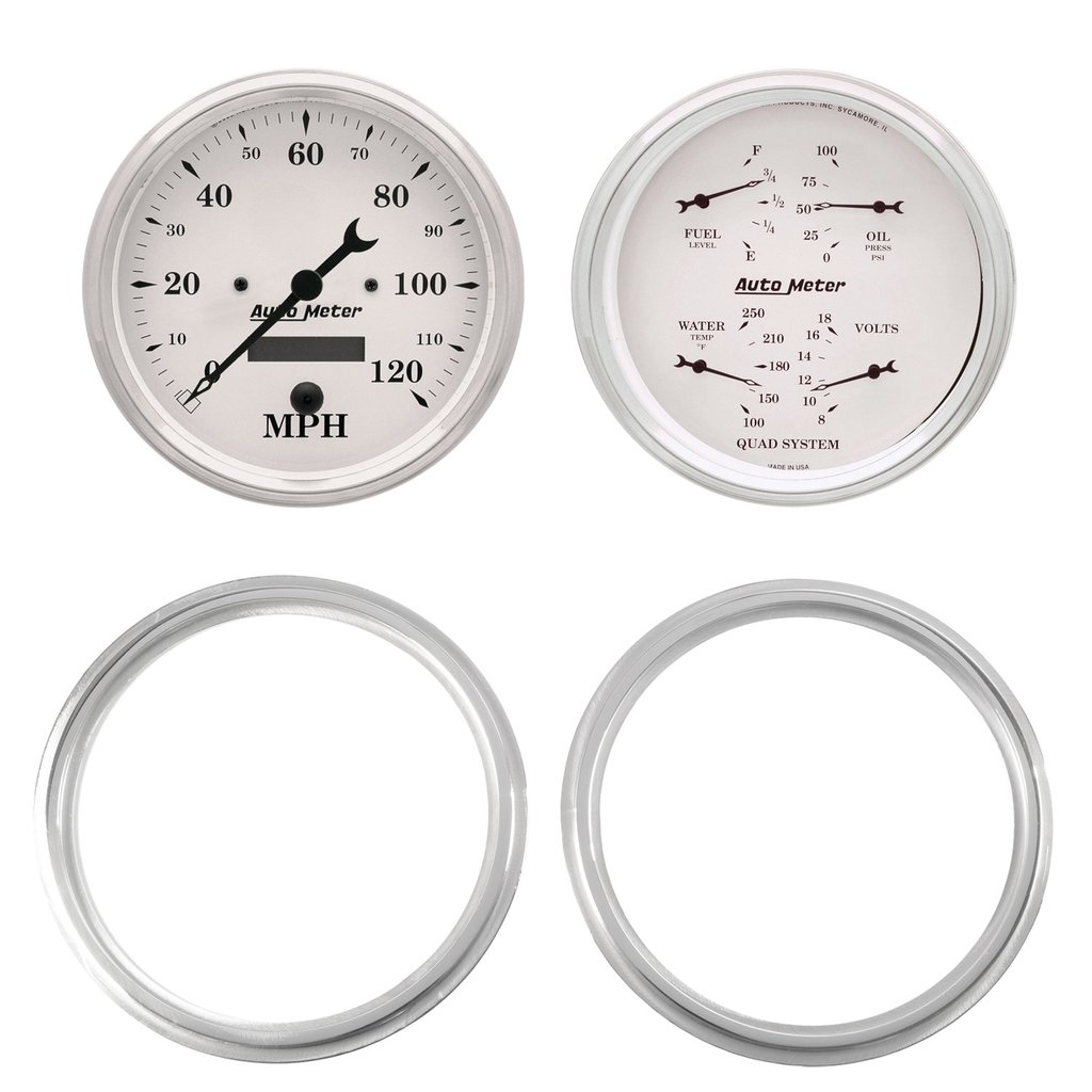 AutoMeter GAUGE KIT, 2 PC, CHEVY TRUCK 47-53, 2 X 5", OLD-TYME WHITE