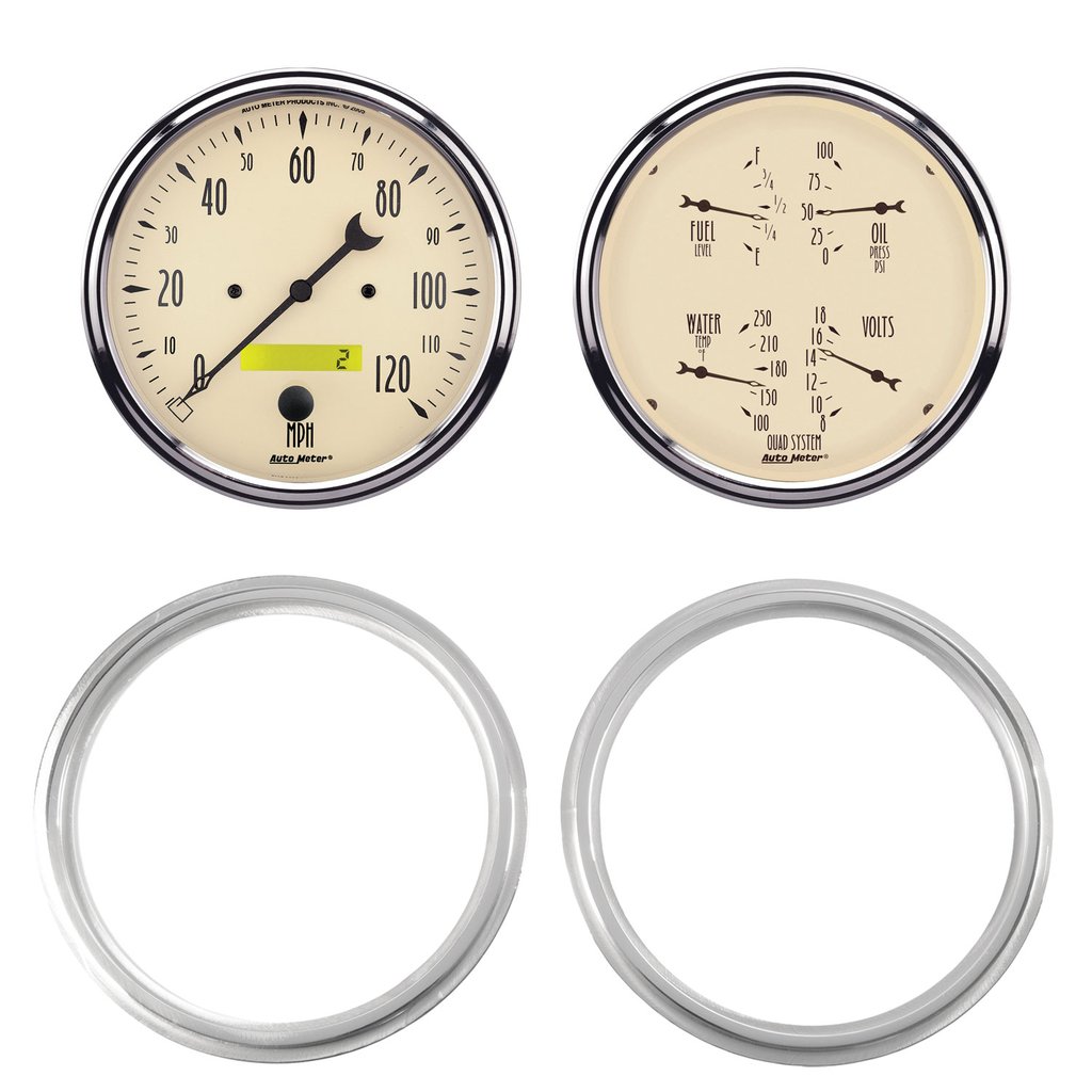 AutoMeter GAUGE KIT, 2 PC, CHEVY TRUCK 47-53, 2 X 5", ANTIQUE BEIGE