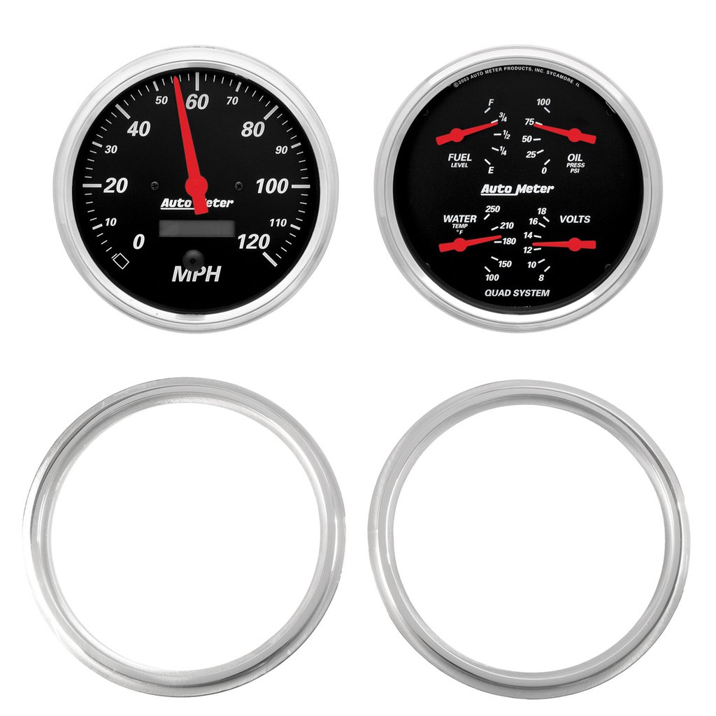 AutoMeter GAUGE KIT, 2 PC, CHEVY TRUCK 47-53, 2 X 5", DESIGNER BLACK