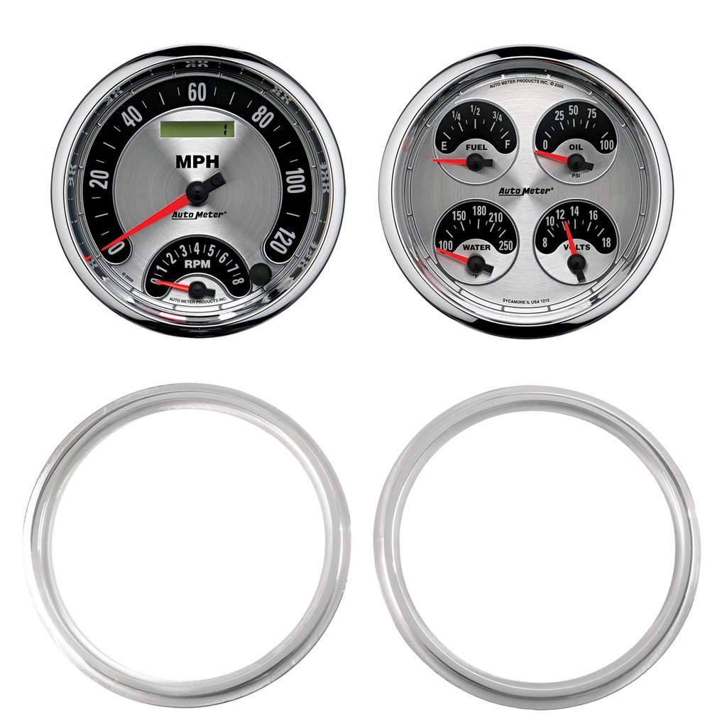 AutoMeter GAUGE KIT, 2 PC, CHEVY TRUCK 47-53, 2 X 5", AMERICAN MUSCLE