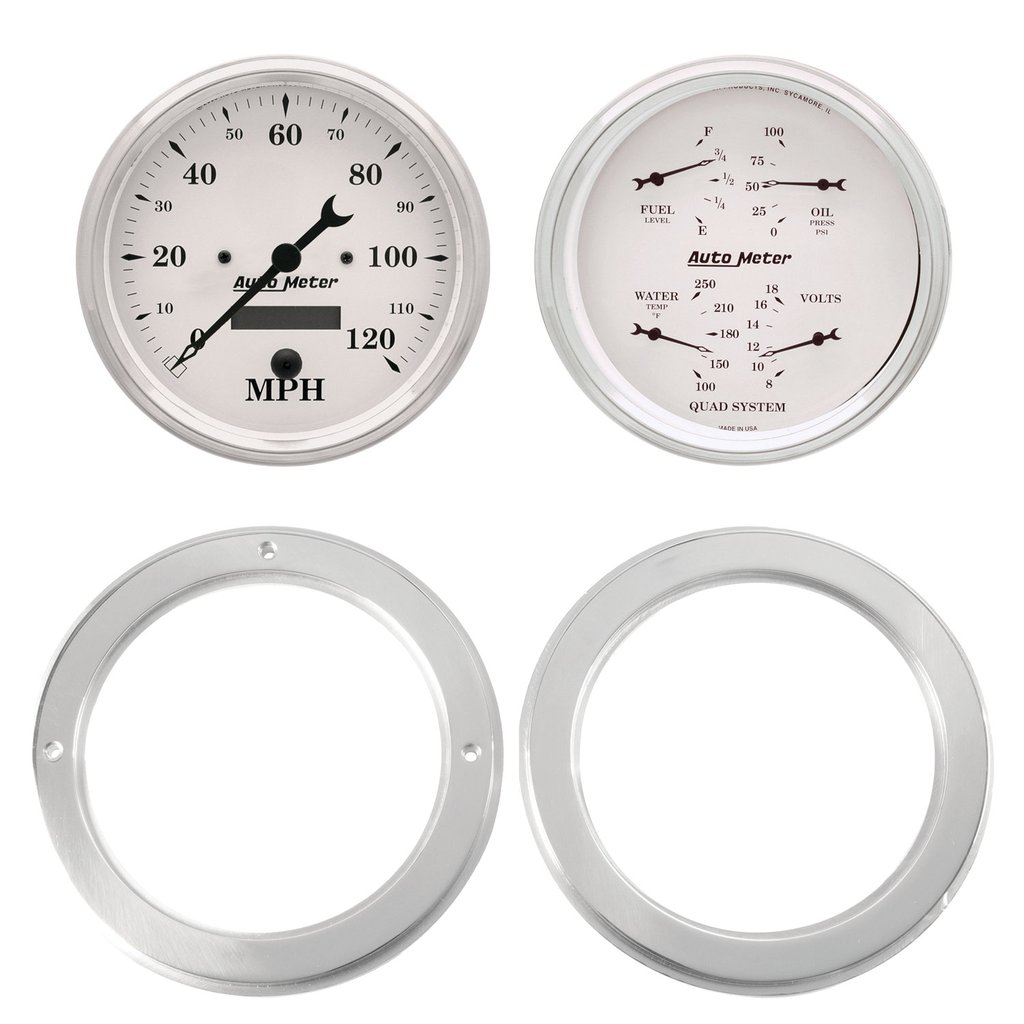 AutoMeter GAUGE KIT, 2 PC, CHEVY TRUCK 54-55, 2 X 5", OLD-TYME WHITE