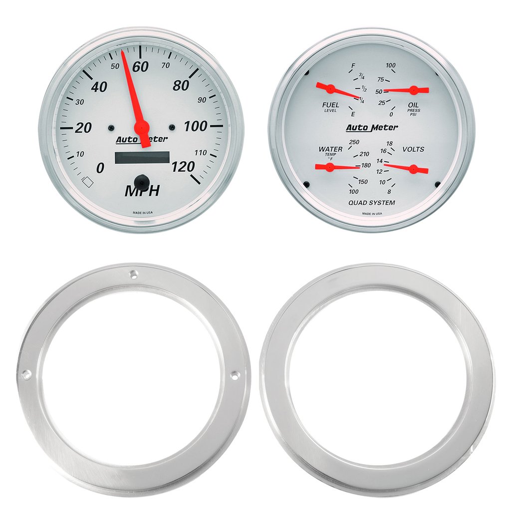 AutoMeter GAUGE KIT, 2 PC, CHEVY TRUCK 54-55, 2 X 5", ARCTIC WHITE