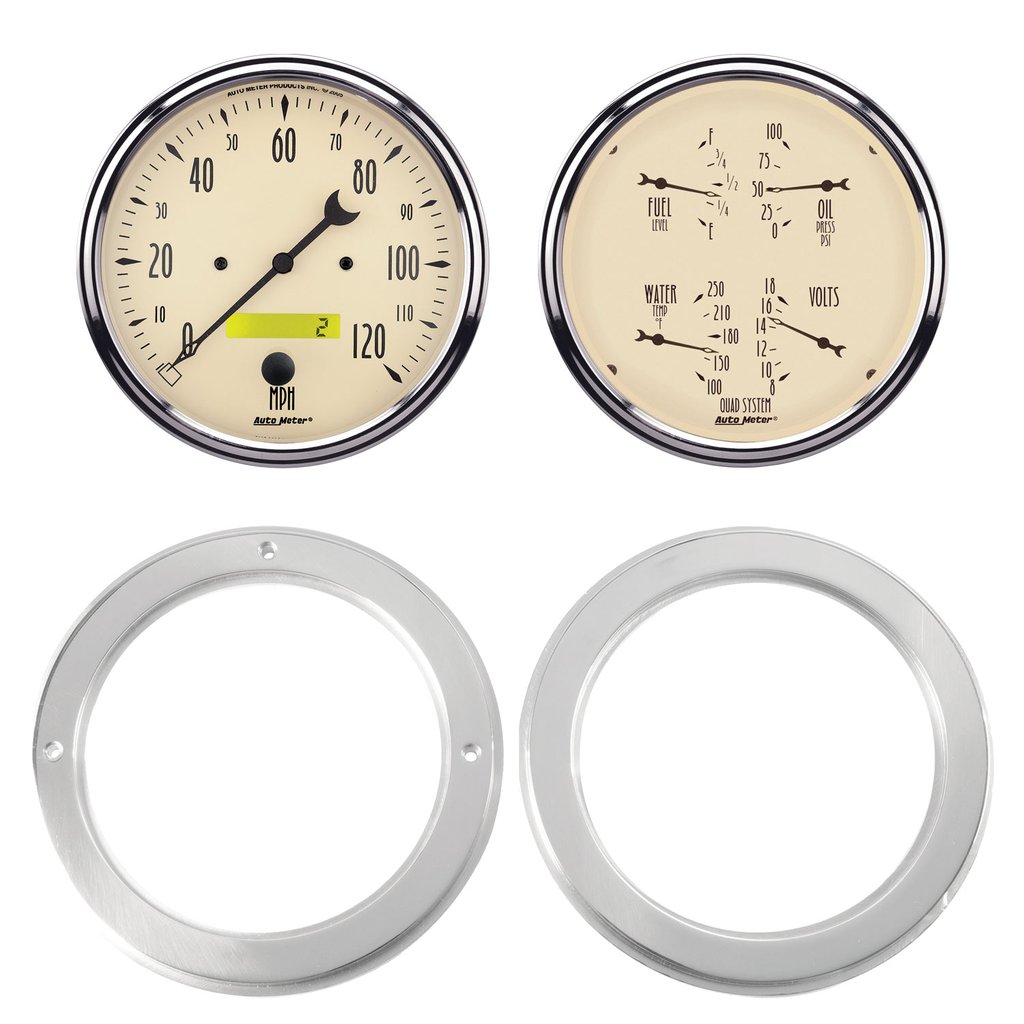 AutoMeter GAUGE KIT, 2 PC, CHEVY TRUCK 54-55, 2 X 5", ANTIQUE BEIGE