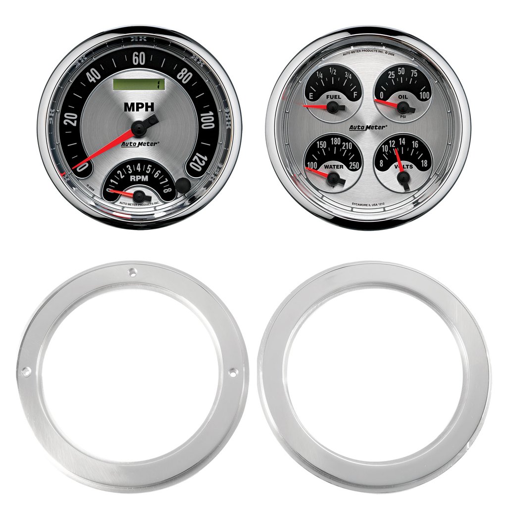 AutoMeter GAUGE KIT, 2 PC, CHEVY TRUCK 54-55, 2 X 5", AMERICAN MUSCLE
