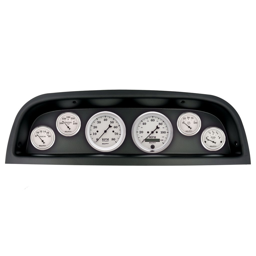 AutoMeter GAUGE KIT, 6 PC, (3 3/8" X2, 2 1/16" X4), CHEVROLET TRUCK 60-63, OLD-TYME WHITE
