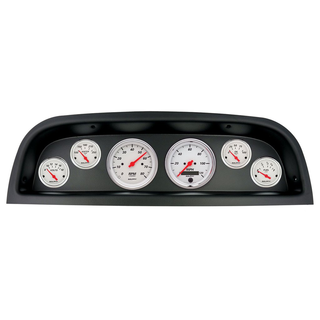 AutoMeter GAUGE KIT, 6 PC, (3 3/8" X2, 2 1/16" X4), CHEVROLET TRUCK 60-63, ARCTIC WHITE