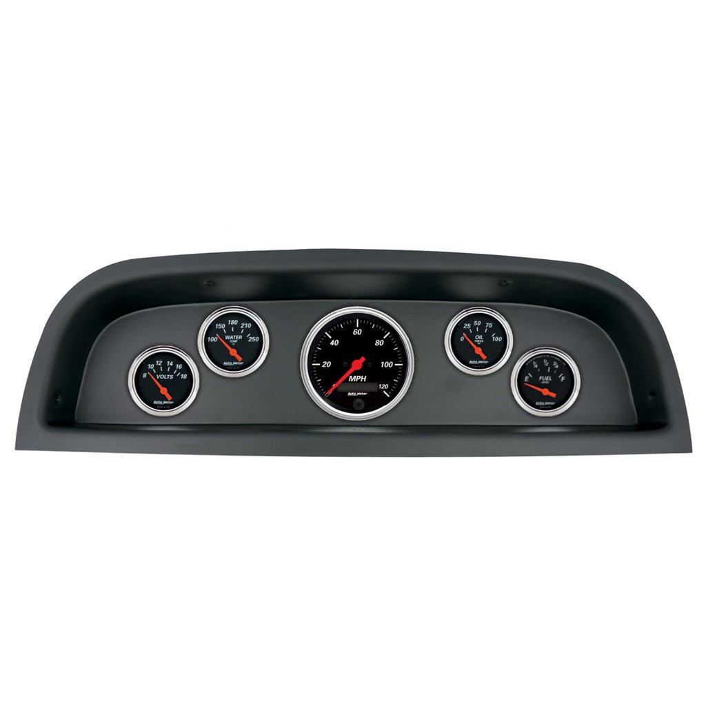 AutoMeter GAUGE KIT, 5 PC, (3 3/8" X1, 2 1/16" X4), CHEVROLET TRUCK 60-63, DESIGNER BLACK