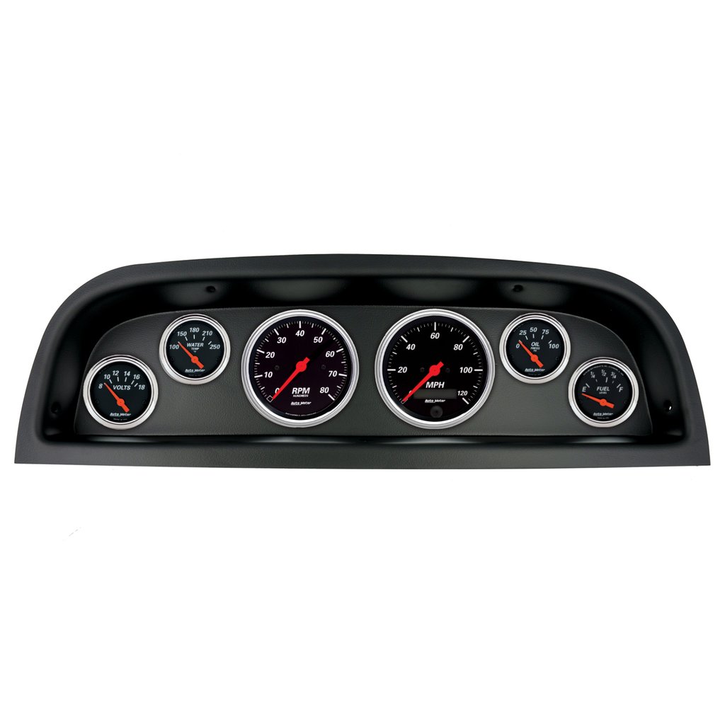 AutoMeter GAUGE KIT, 6 PC, (3 3/8" X2, 2 1/16" X4), CHEVROLET TRUCK 60-63, DESIGNER BLACK