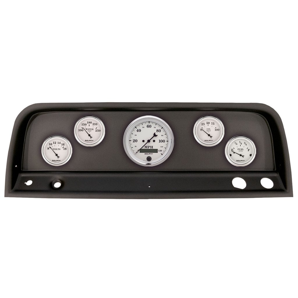 AutoMeter GAUGE KIT, 5 PC, (3 3/8" X1, 2 1/16" X4), CHEVROLET TRUCK 64-66, OLD-TYME WHITE
