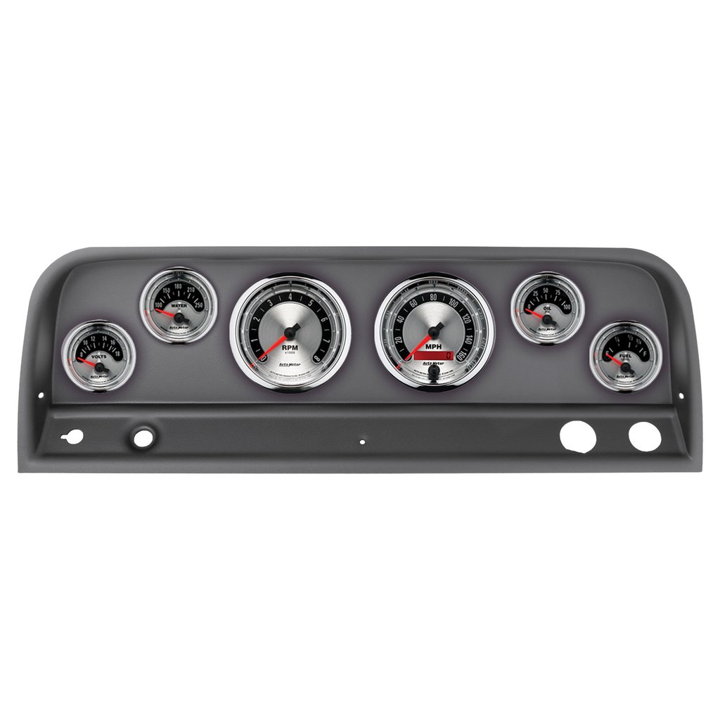 AutoMeter GAUGE KIT, 6 PC, CHEVY TRUCK 64-66, TACH/MPH/FUEL/OILP/WTMP/VOLT, AMERICAN MUSCLE