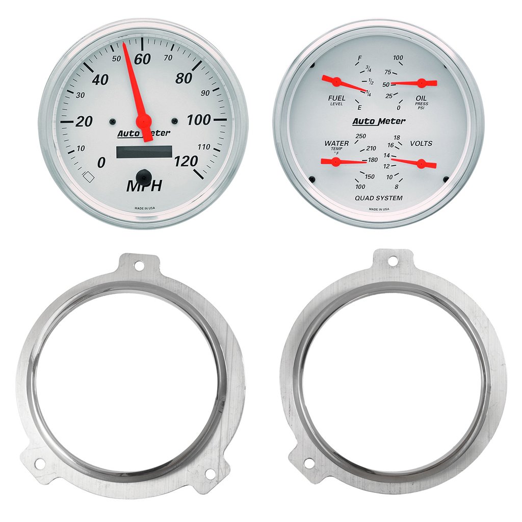 AutoMeter GAUGE KIT, 2 PC, CHEVY CAR 51-52, 2 X 5", ARCTIC WHITE