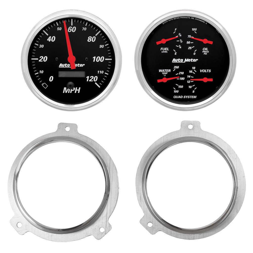 AutoMeter GAUGE KIT, 2 PC, CHEVY CAR 51-52, 2 X 5", DESIGNER BLACK