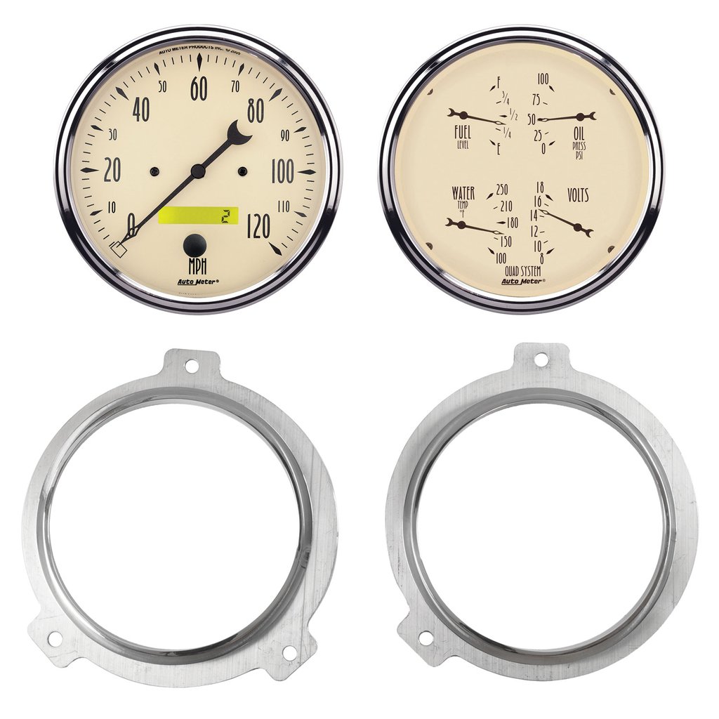 AutoMeter GAUGE KIT, 2 PC, CHEVY CAR 51-52, 2 X 5", ANTIQUE BEIGE