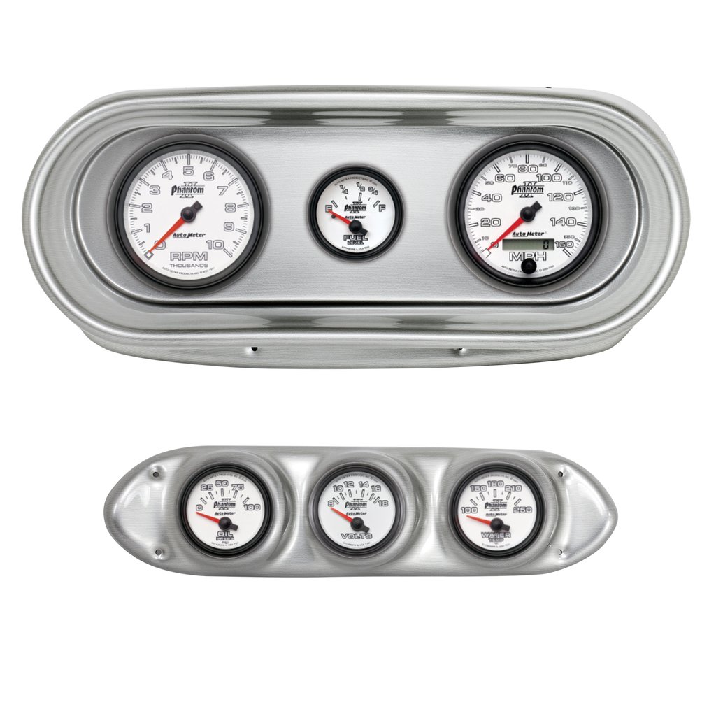 AutoMeter GAUGE KIT, 6 PC, NOVA 62-65, TACH/MPH/FUEL/OILP/WTMP/VOLT, PHANTOM II