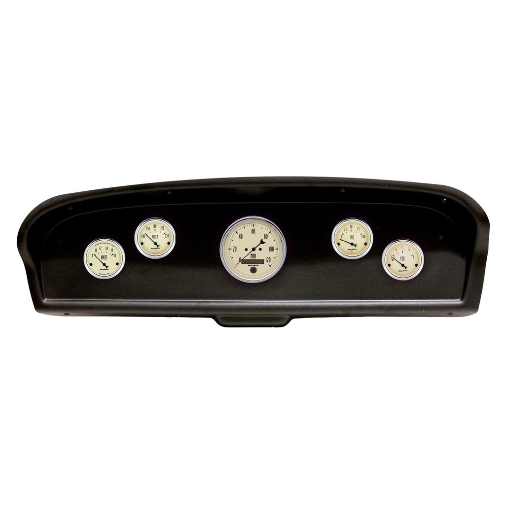 AutoMeter GAUGE KIT, 5 PC, (3 3/8" X1, 2 1/16" X4), FORD TRUCK 61-66, ANTIQUE BEIGE