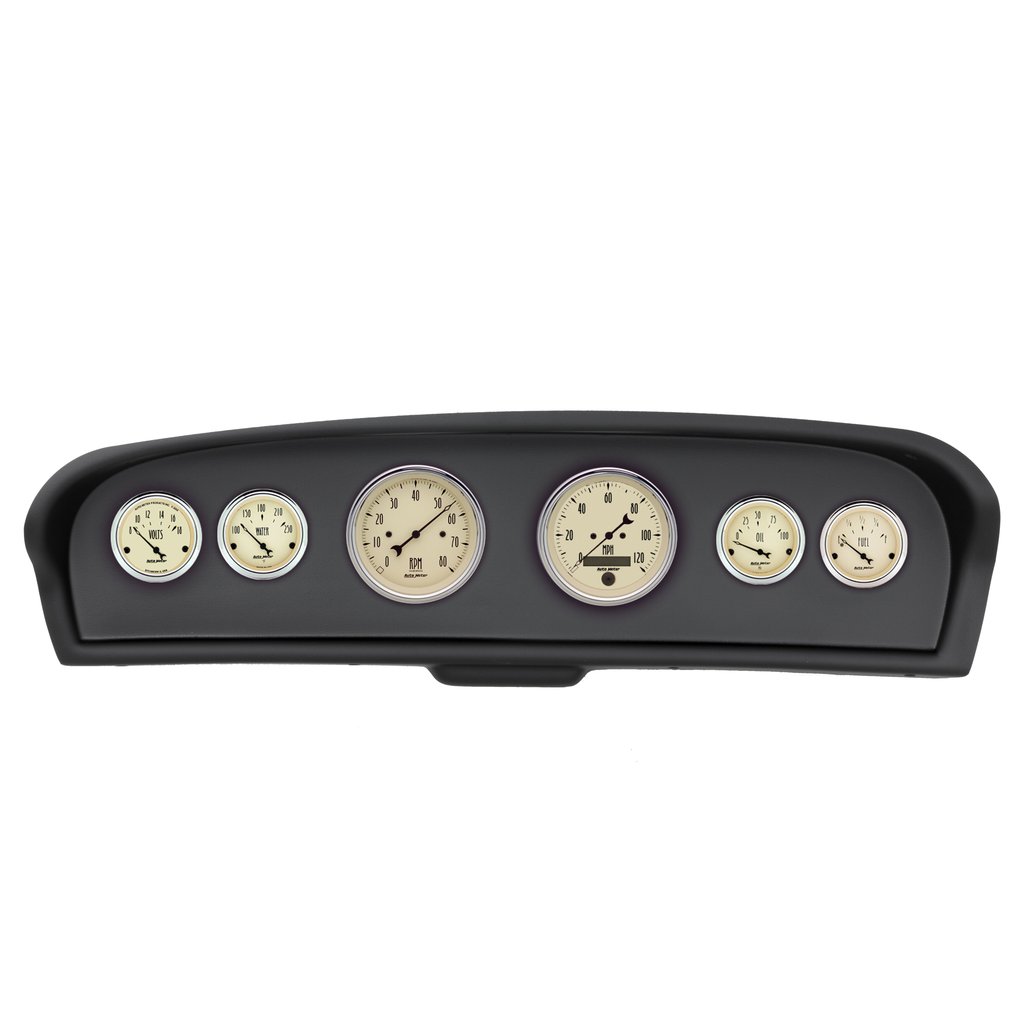 AutoMeter GAUGE KIT, 6 PC, FORD TRUCK 61-66, TACH/MPH/FUEL/OILP/WTMP/VOLT, ANTIQUE BEIGE