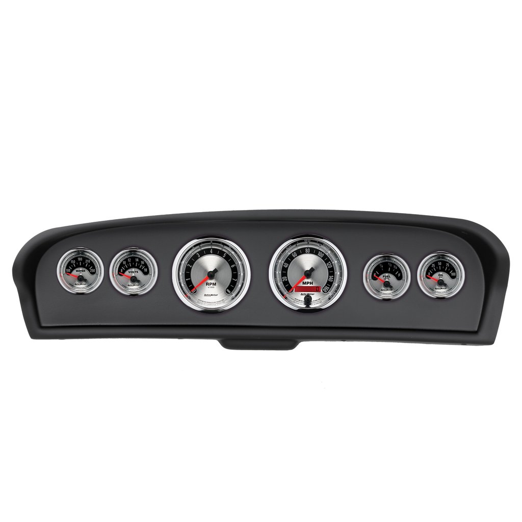 AutoMeter GAUGE KIT, 6 PC, FORD TRUCK 61-66, TACH/MPH/FUEL/OILP/WTMP/VOLT, AMERICAN MUSCLE