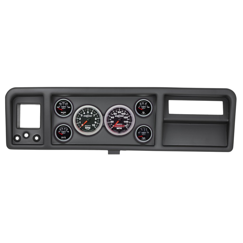 AutoMeter GAUGE KIT, 6 PC, FORD TRUCK 73-79, TACH/MPH/FUEL/OILP/WTMP/VOLT, SPORT-COMP II