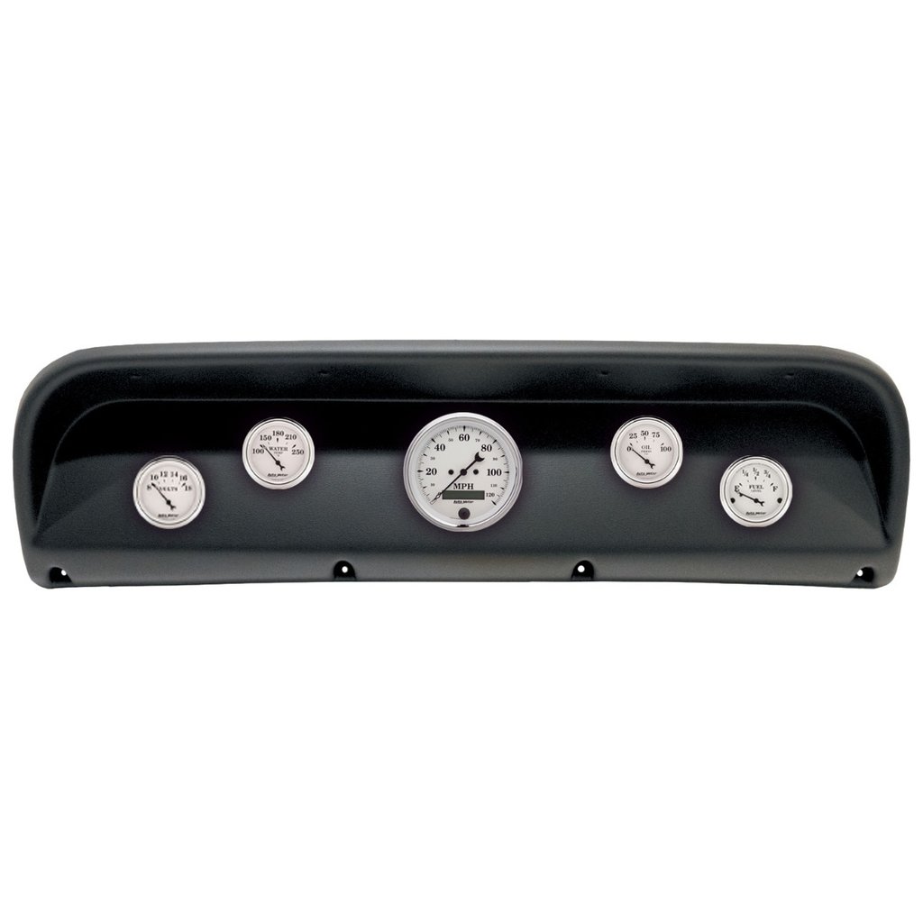 AutoMeter GAUGE KIT, 5 PC, (3 3/8" X1, 2 1/16" X4), FORD TRUCK 67-72, OLD-TYME WHITE