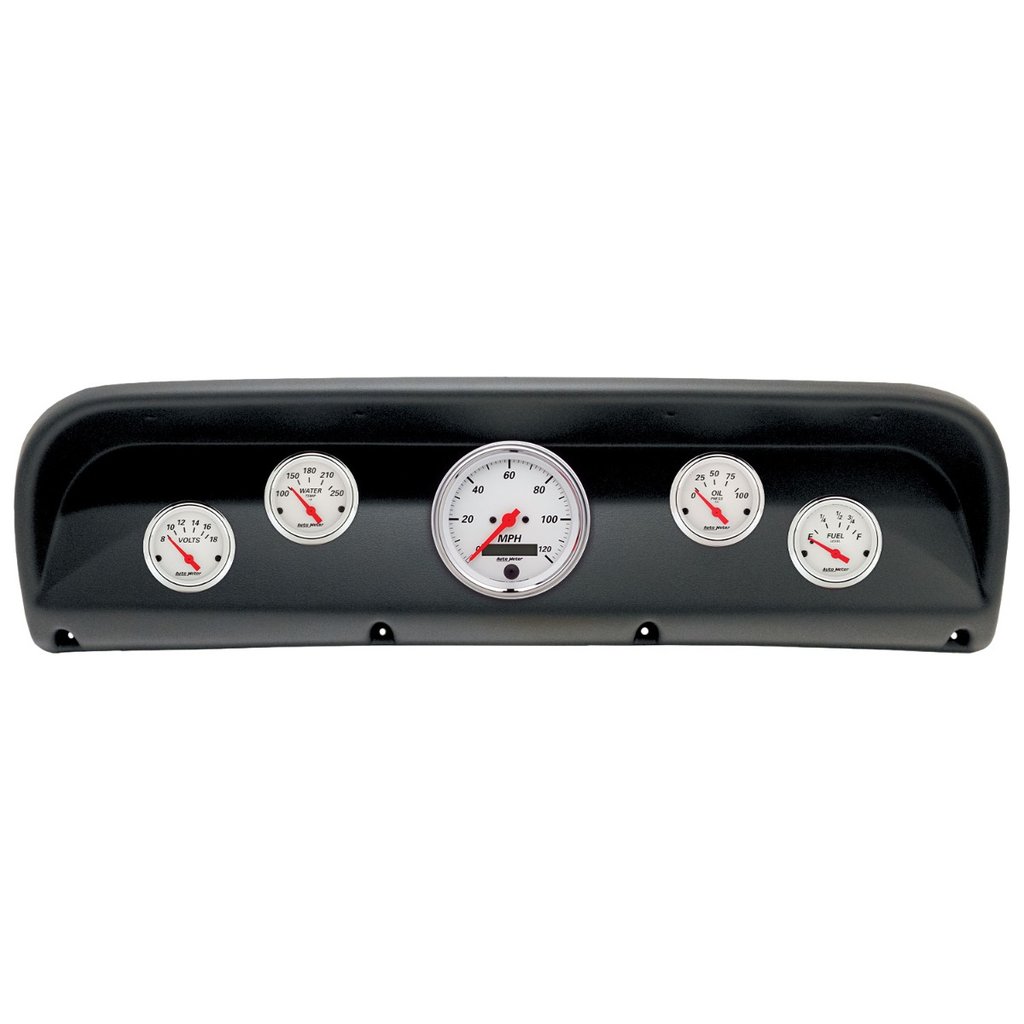 AutoMeter GAUGE KIT, 5 PC, (3 3/8" X1, 2 1/16" X4), FORD TRUCK 67-72, ARCTIC WHITE