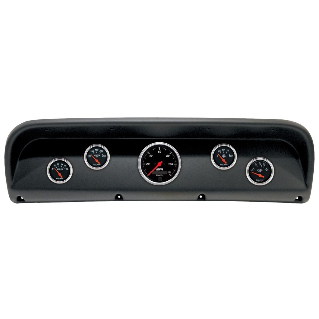 AutoMeter GAUGE KIT, 5 PC, (3 3/8" X1, 2 1/16" X4), FORD TRUCK 67-72, DESIGNER BLACK