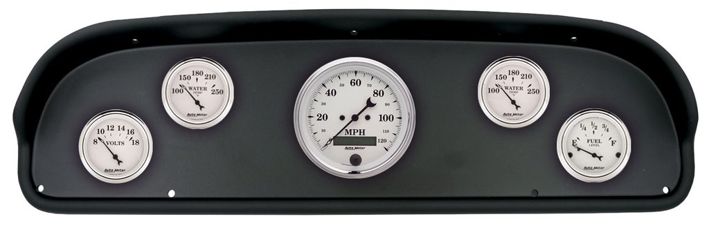 AutoMeter GAUGE KIT, 5 PC, (3 3/8" X1, 2 1/16" X4), FORD F100 57-60, OLD-TYME WHITE