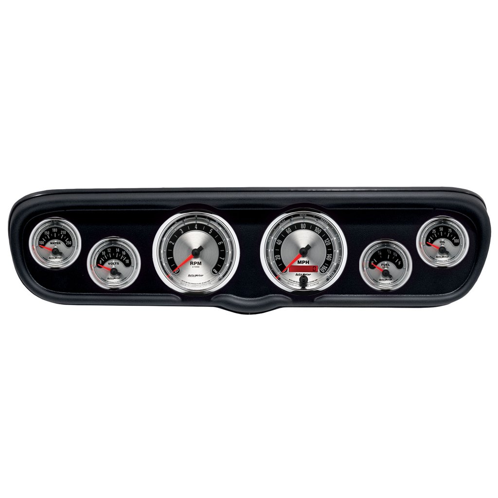AutoMeter GAUGE KIT, 6 PC, (3 3/8" X2, 2 1/16" X4), FORD MUSTANG 66, AMERICAN MUSCLE