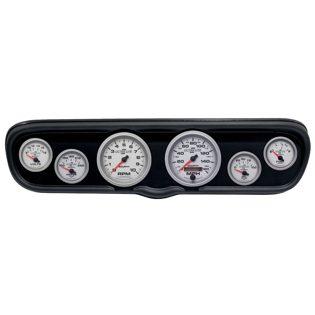 AutoMeter GAUGE KIT, 6 PC, (3 3/8" X2, 2 1/16" X4), FORD MUSTANG 66, ULTRA-LITE II