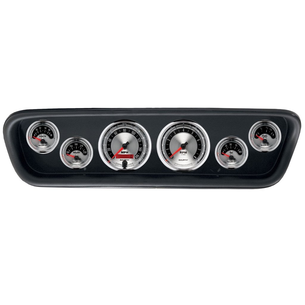 AutoMeter GAUGE KIT, 6 PC, (3 3/8" X2, 2 1/16" X4), FORD MUSTANG 64-65, AMERICAN MUSCLE