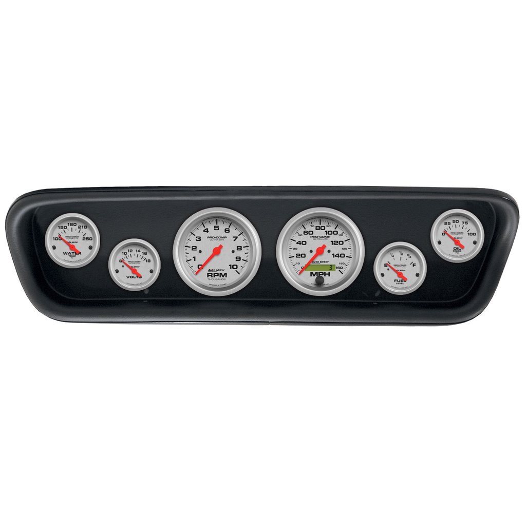 AutoMeter GAUGE KIT, 6 PC, (3 3/8" X2, 2 1/16" X4), FORD MUSTANG 64-65, ULTRA-LITE