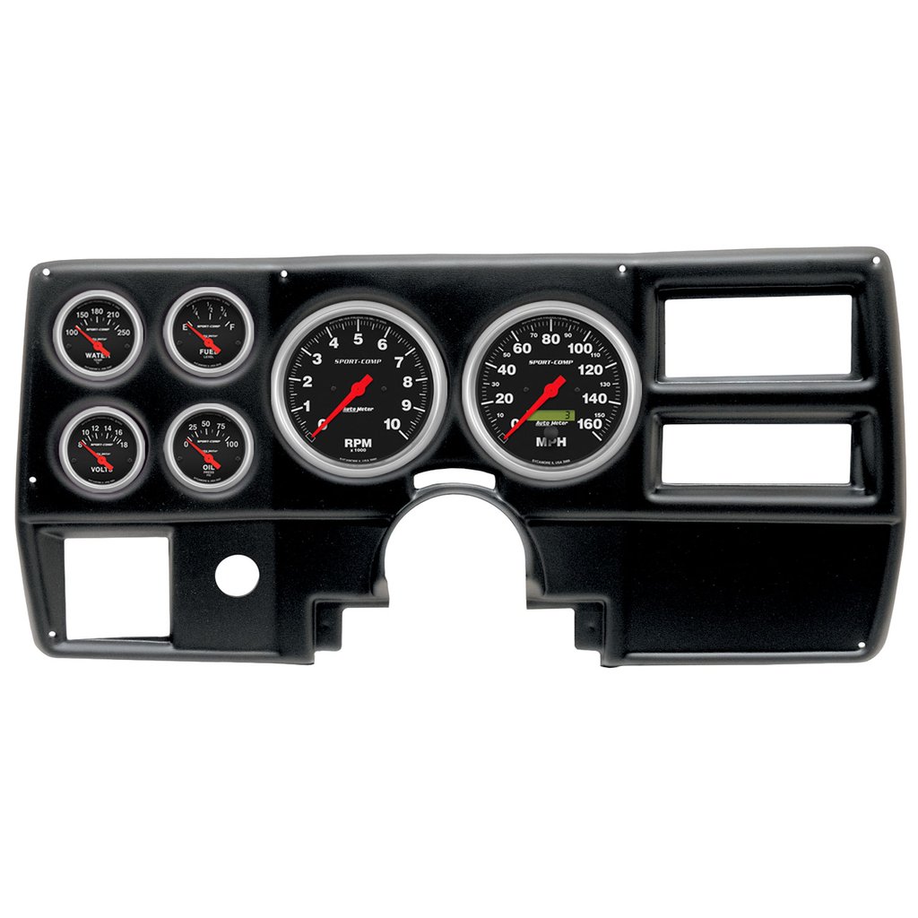 AutoMeter GAUGE KIT, 6 PC, (5" X2, 2 1/16" X4), CHEVY/GMC TRUCK AC 84-87, SPORT-COMP