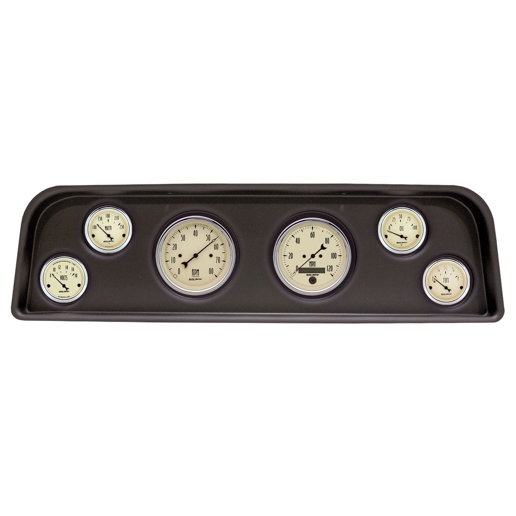 AutoMeter GAUGE KIT, 6 PC, (3 3/8" x2, 2 1/16" x4), GMC TRUCK C/K/SUBURBAN 60-66, ANTIQUE BEIGE