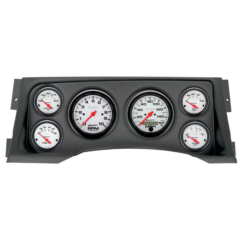 AutoMeter GAUGE KIT, 6 PC, (3 3/8" X2, 2 1/16" X4), CHEVY/GMC TRUCK 95-98, PHANTOM