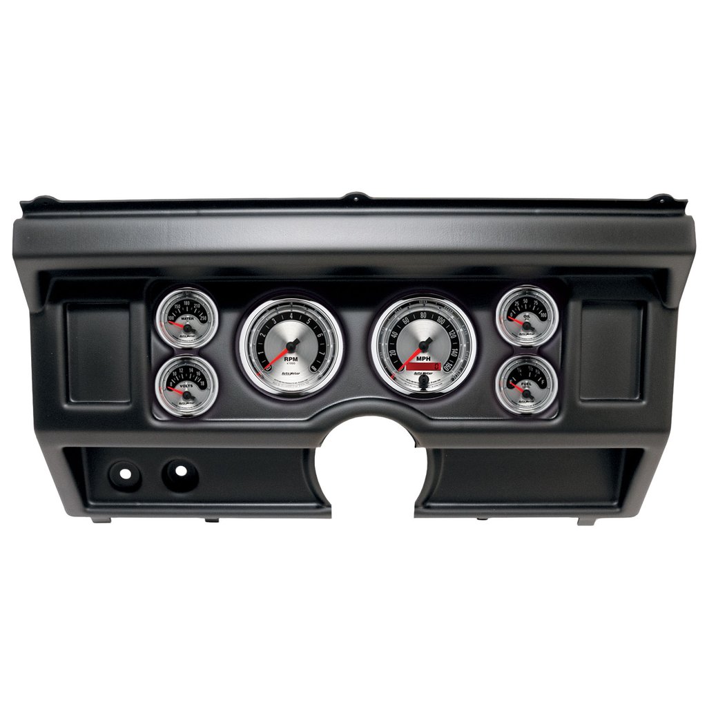AutoMeter GAUGE KIT, 6 PC, (3 3/8" X2, 2 1/16" X4), FORD TRUCK NO AC 80-86, AMERICAN MUSCLE