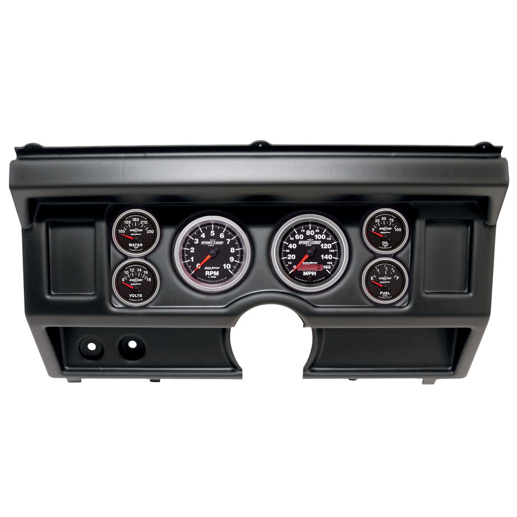 AutoMeter GAUGE KIT, 6 PC, (3 3/8" X2, 2 1/16" X4), FORD TRUCK NO AC 80-86, SPORT-COMP II