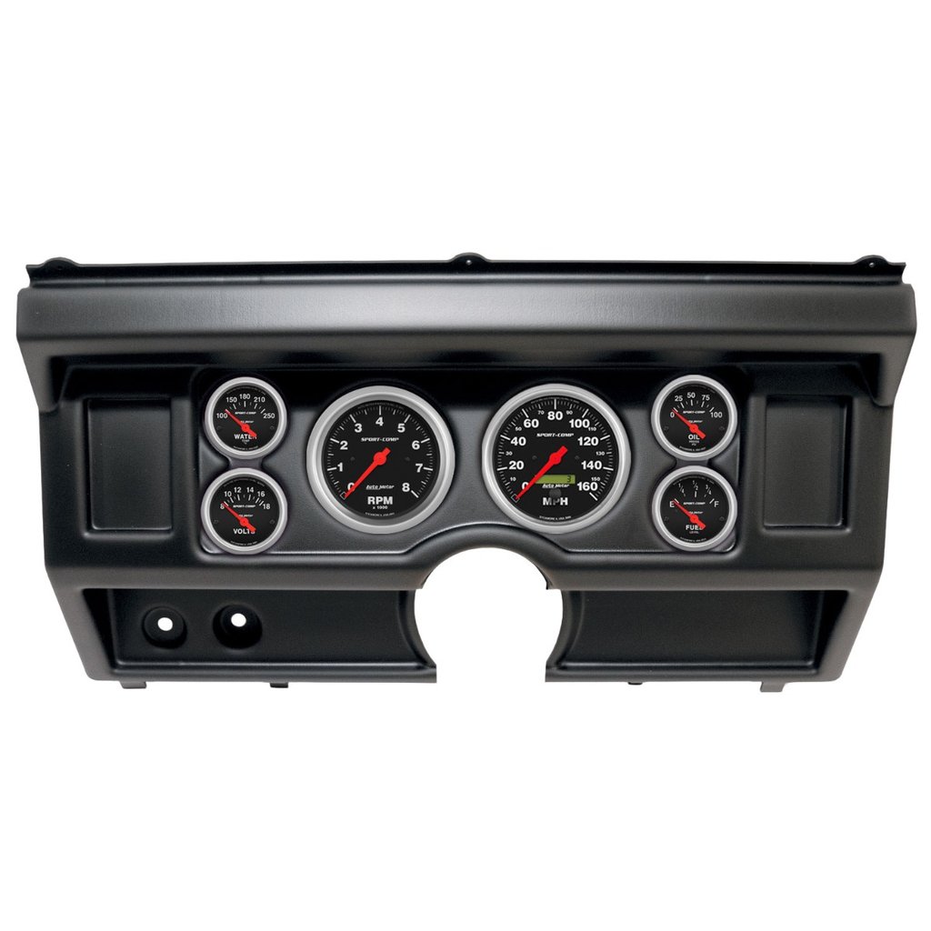 AutoMeter GAUGE KIT, 6 PC, (3 3/8" X2, 2 1/16" X4), FORD TRUCK NO AC 80-86, SPORT-COMP