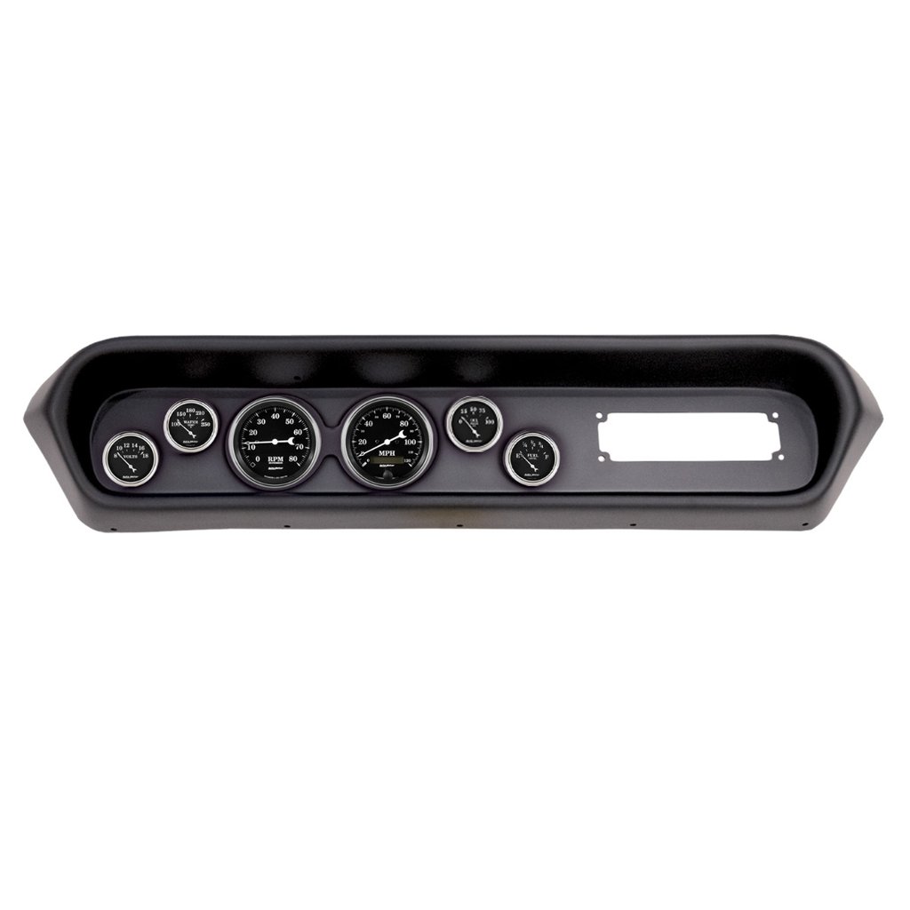 AutoMeter GAUGE KIT, 6 PC, (3 3/8" X2, 2 1/16" X4), PONTIAC GTO/LEMANS 64-65, OLD TYME BLACK