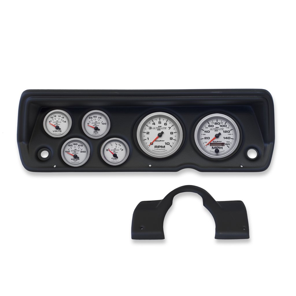 AutoMeter GAUGE KIT, 6 PC, ABODY/DUSTER/DEMON/DART 70-76, TACH/MPH/FUEL/OILP/WTMP/VOLT, ULTRA-LITE II