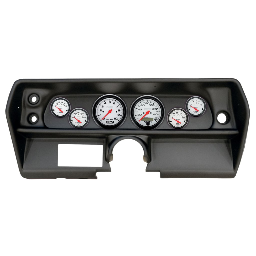 AutoMeter GAUGE KIT, 6 PC, (3 3/8" X2, 2 1/16" X4), CHEVY NOVA 68, PHANTOM