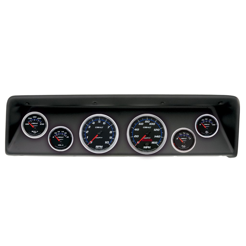AutoMeter GAUGE KIT, 6 PC, (3 3/8" X2, 2 1/16" X4), CHEVROLET NOVA 66-67, COBALT